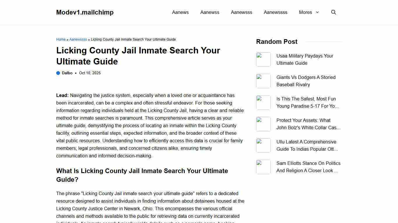 Licking County Jail Inmate Search Your Ultimate Guide